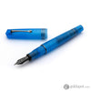 Leonardo Momento Zero Grande Fountain Pen in Pura Blue Aqua 14kt Gold Nib Medium / Black Fountain Pen