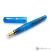 Leonardo Momento Zero Grande Fountain Pen in Pura Blue Aqua 14kt Gold Nib Medium / Gold Fountain Pen