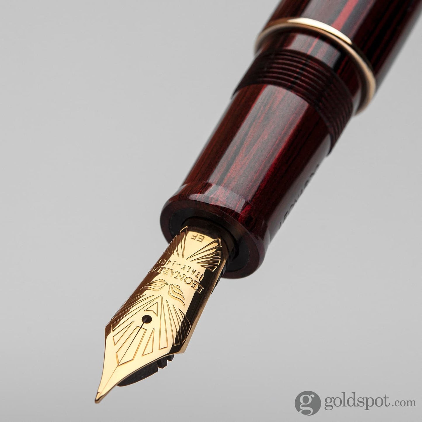 Leonardo Momento Zero Grande Masterpiece Ebonite in Flame Fountain Pen