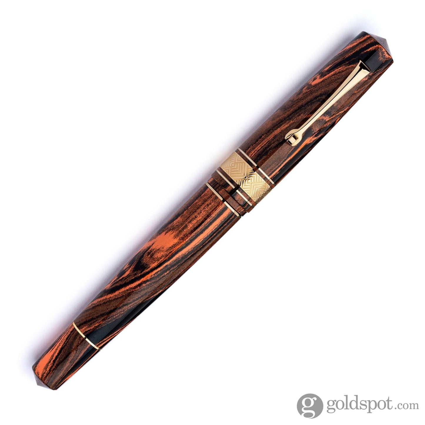 Leonardo Momento Zero Grande Masterpiece Ebonite in Flame Fountain Pen