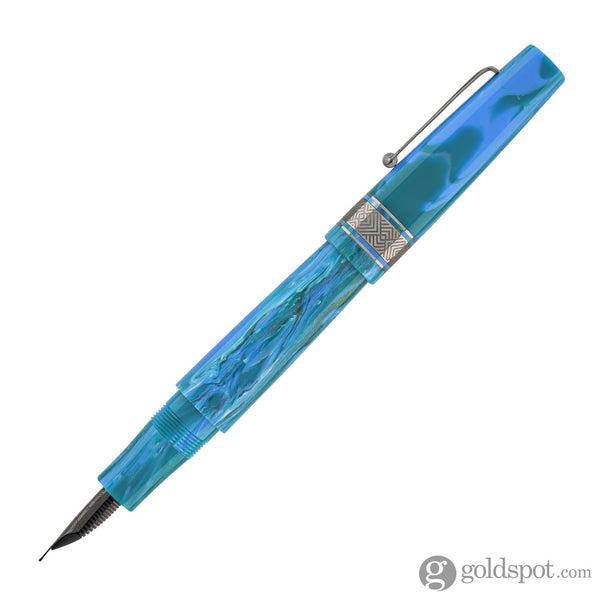 Leonardo Supernova Regular Size Fountain Pen in Star Light Blue with Ruthenium Trim Fountain Pen