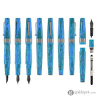 Leonardo Supernova Regular Size Fountain Pen in Star Light Blue with Ruthenium Trim Fountain Pen