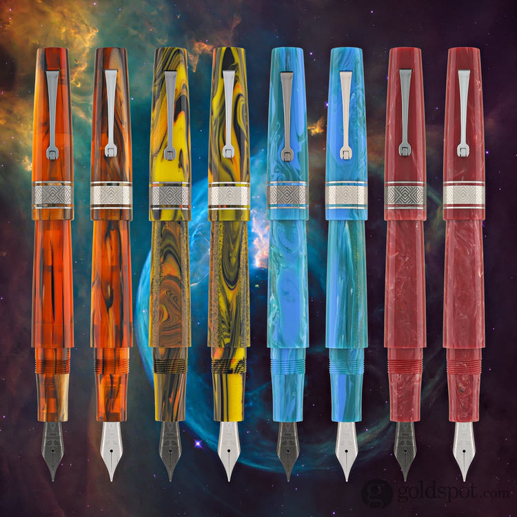 Leonardo Supernova Regular Size Fountain Pen in Star Light Blue with Ruthenium Trim Fountain Pen