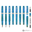 Leonardo Supernova Regular Size Fountain Pen in Star Light Blue with Silver Trim Fountain Pen