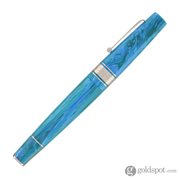 Leonardo Supernova Regular Size Fountain Pen in Star Light Blue with Silver Trim Fountain Pen