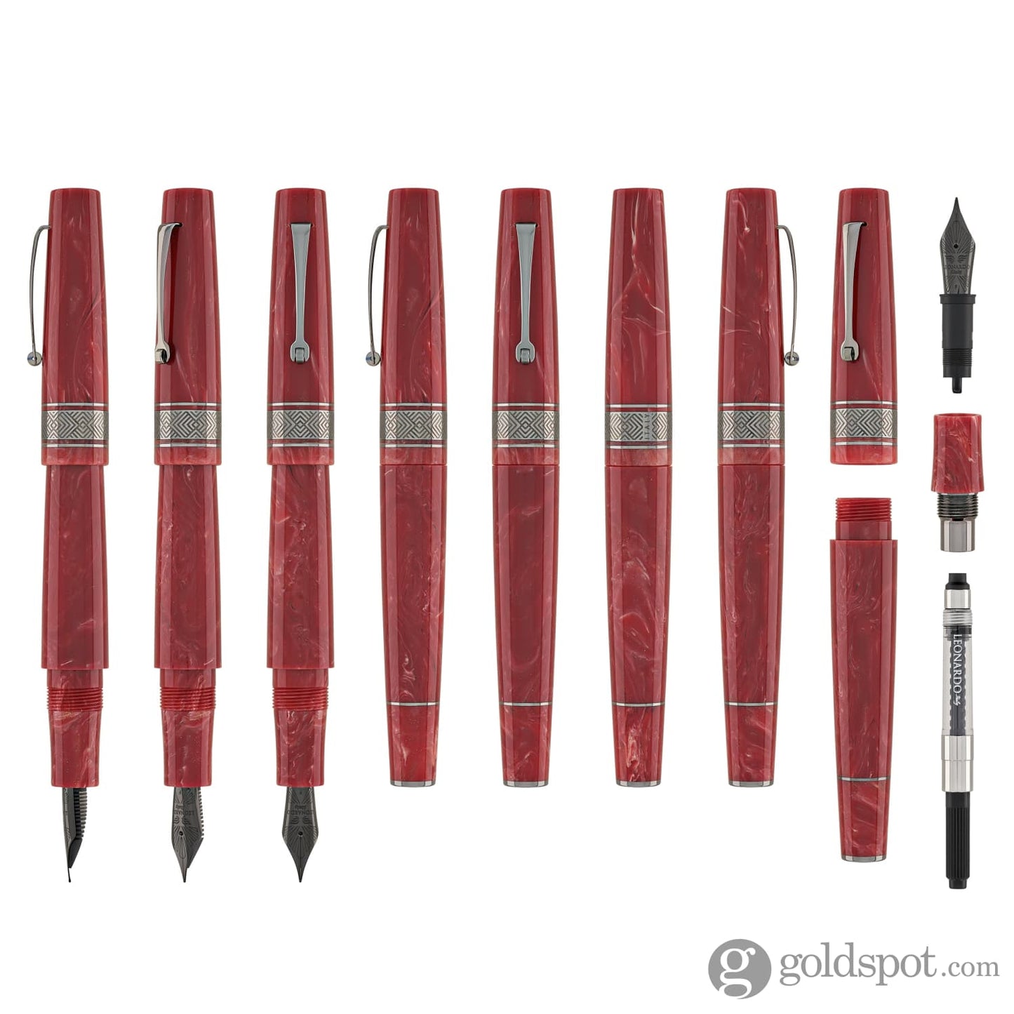 Leonardo Supernova Regular Size Fountain Pen in Star Light Pink with Ruthenium Trim Fountain Pen