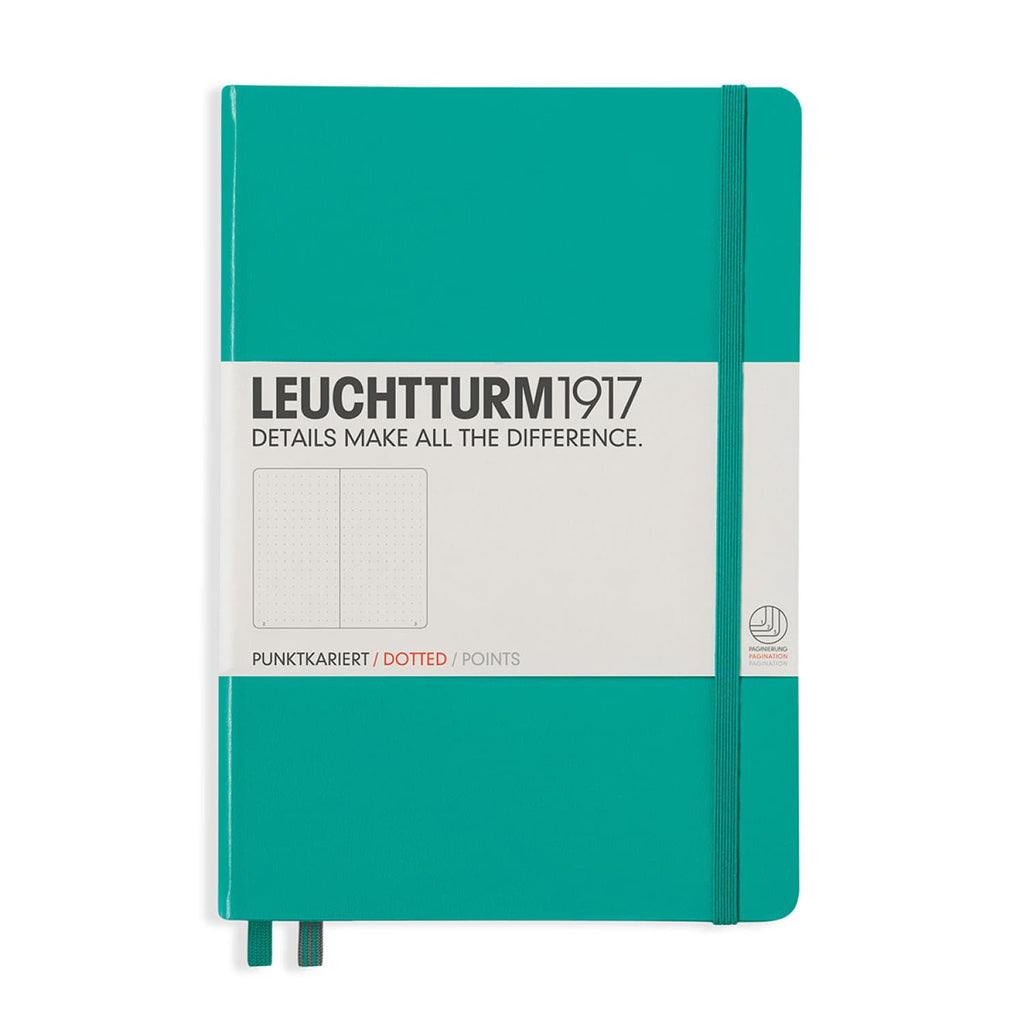 Leuchtturm 1917 Hardcover Dot Grid Notebook in Emerald Green - A5 Notebook