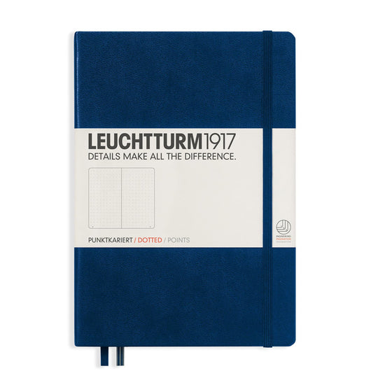 Leuchtturm 1917 Hardcover Dot Grid Notebook in Navy Blue - A5
