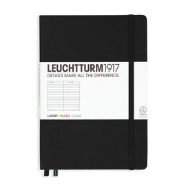 Leuchtturm 1917 Ruled Hardcover Lined Notebook in Black - A5