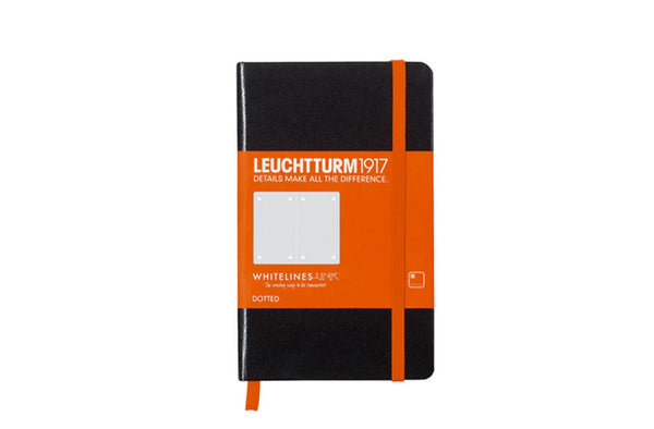 Leuchtturm 1917 Whitelines Link Hardcover Notebook in Black - A6 Notebook