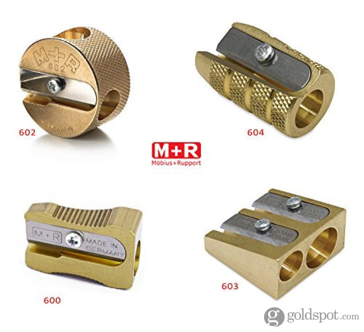 Mobius + Ruppert in Brass Artists Pencil Sharpener in Double Wedge Accessory