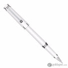 Montegrappa Parola Fountain Pen in White Resin with Chrome Trim - Broad Point Fountain Pen