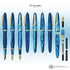 Montegrappa Venetia Fountain Pen in Turquoise Celluloid with 18kt gold nib - Limited Edition Fountain Pen