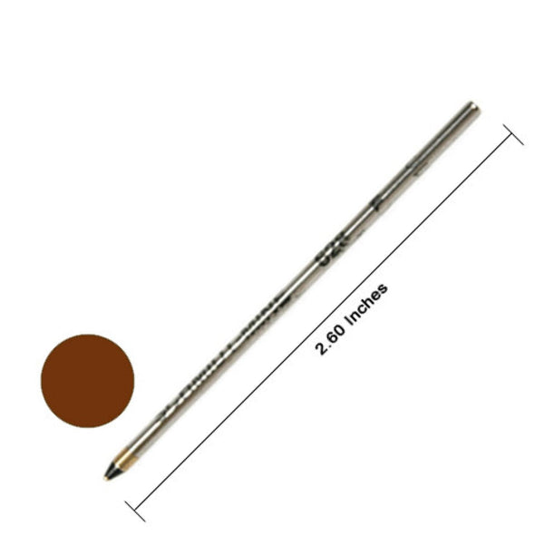 Monteverde D-1 Size Soft Roll Multi Function Ballpoint Pen Refill in Brown - Medium Point Multi-Function Refill