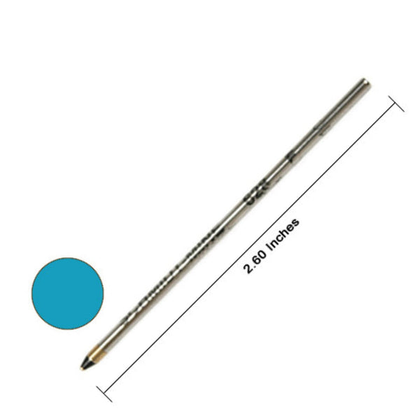 Monteverde D-1 Size Soft Roll Multi Function Ballpoint Pen Refill in Turquoise - Medium Point Multi-Function Refill