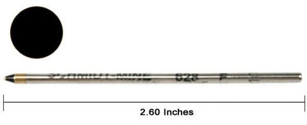 Monteverde D-1 Size Soft Roll Multi Functional Ballpoint Pen Refill in Black - Medium Point Ballpoint Pen Refill