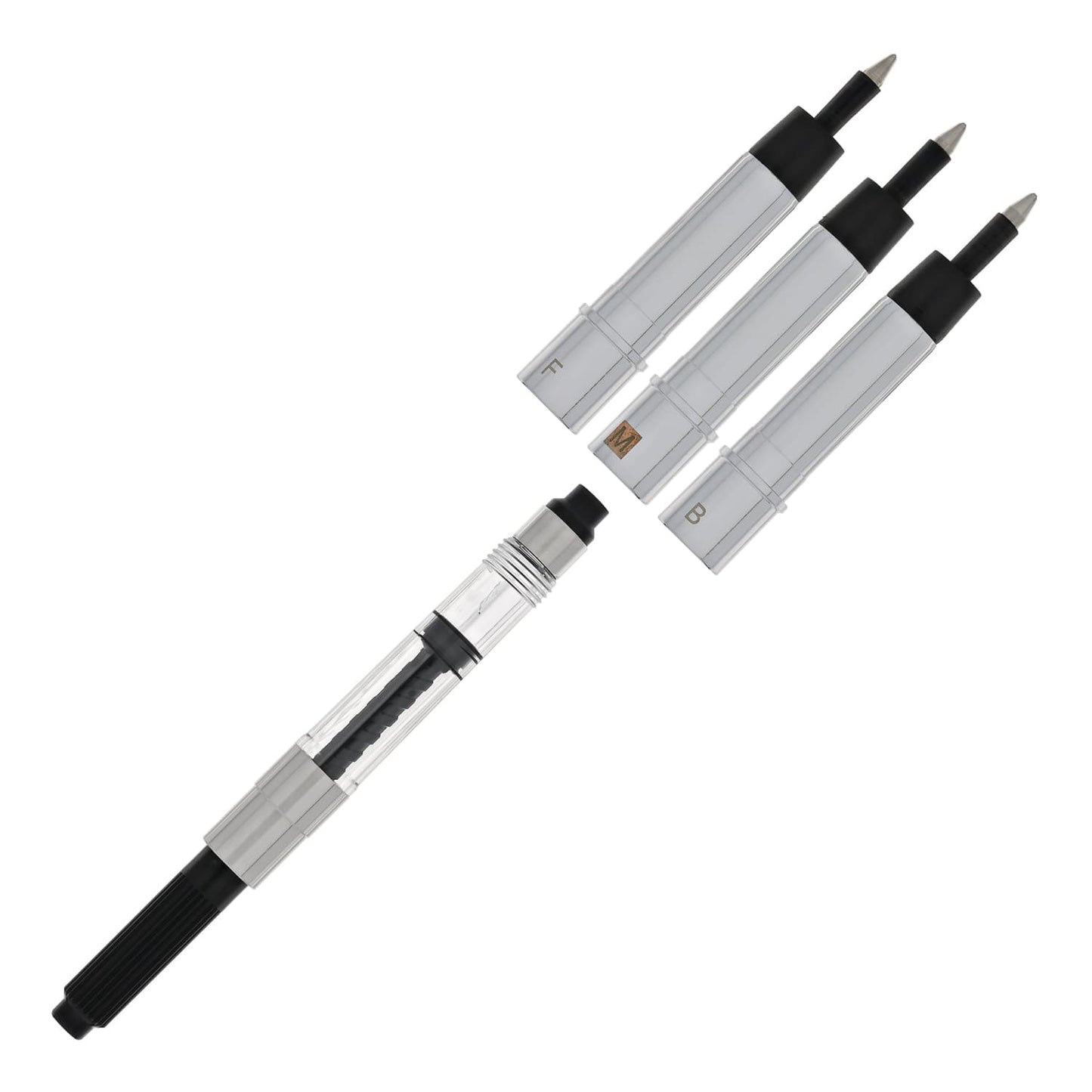 Monteverde Engage Replacement Ink Ball Kit (Chrome Tip + Converter) Rollerball Refill Accessories