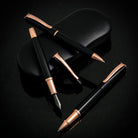 Monteverde Impressa Ballpoint Pen in Black with Rose Gold Trim Ballpoint Pen