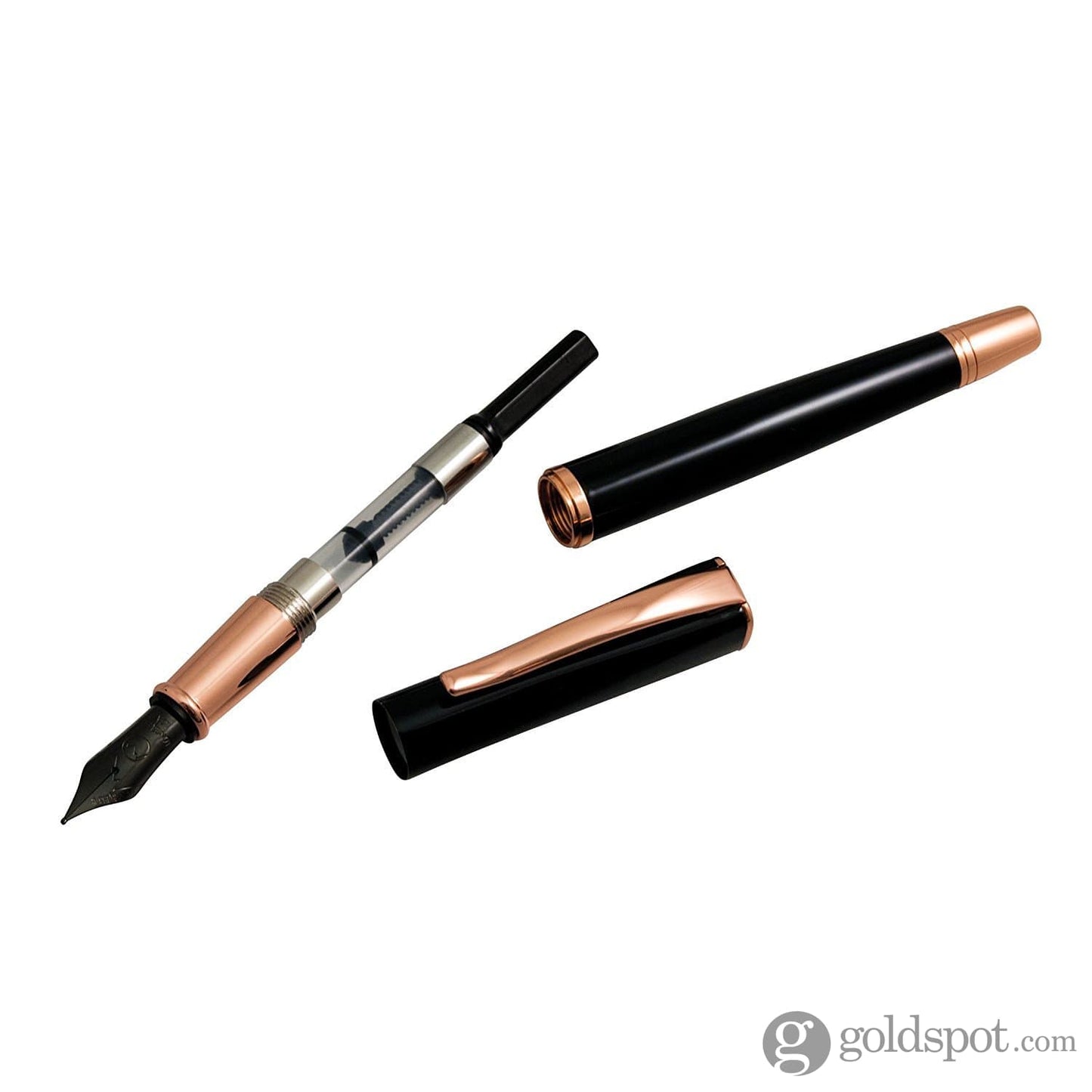 Monteverde Impressa Fountain Pen in Black with Rose Gold Trim Fountain Pen
