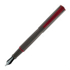 Monteverde Impressa Fountain Pen in Gunmetal with Red Trim Fountain Pen
