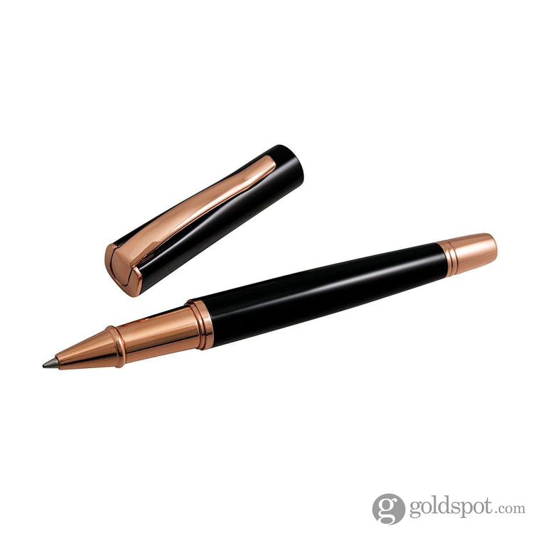 Monteverde Impressa Rollerball Pen in Black with Rose Gold Trim Rollerball Pen