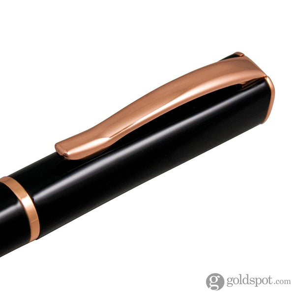 Monteverde Impressa Rollerball Pen in Black with Rose Gold Trim Rollerball Pen