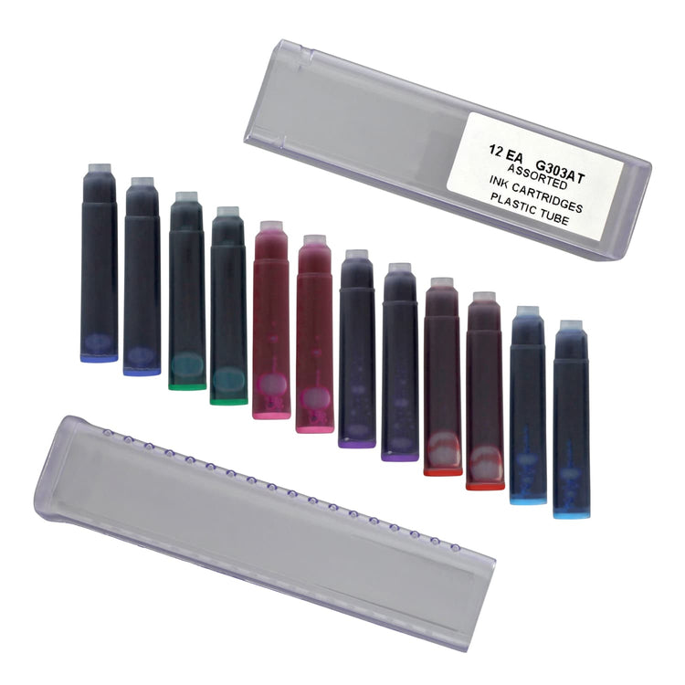 Monteverde International Size Ink Cartridge Assorted - Pack of 12 Fountain Pen Cartridges
