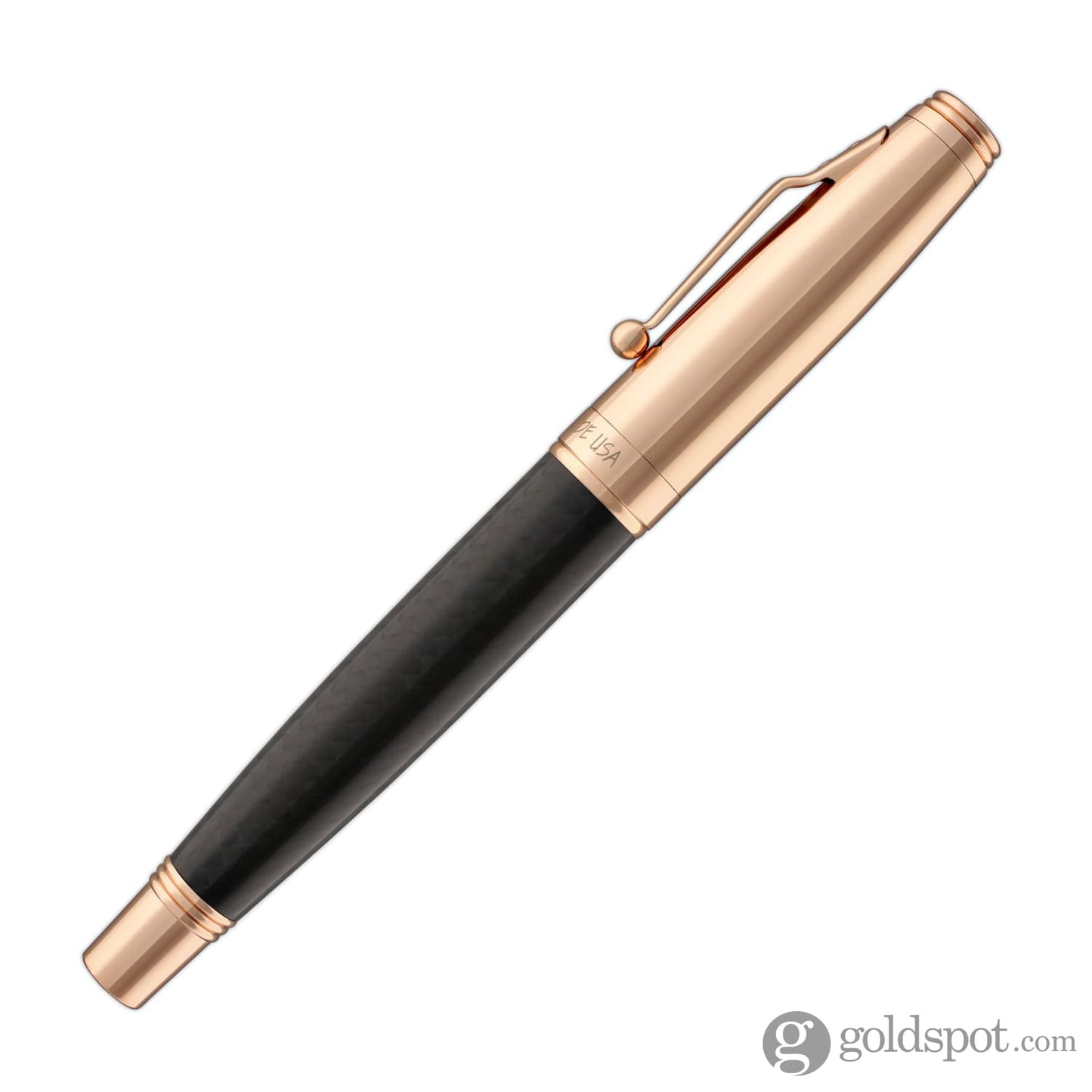 Monteverde Invincia Rollerball Pen in Rose Gold with Carbon Fiber Rollerball Pen