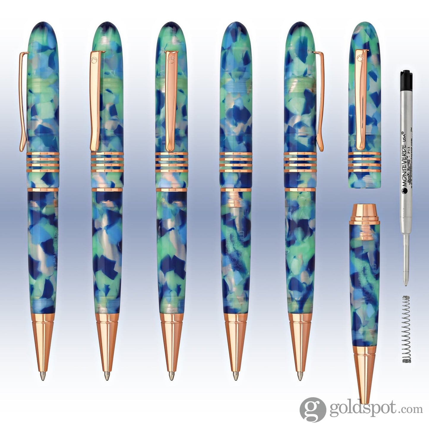 Monteverde Mountains of the World Ballpoint Pen in Blue Ballpoint Pen