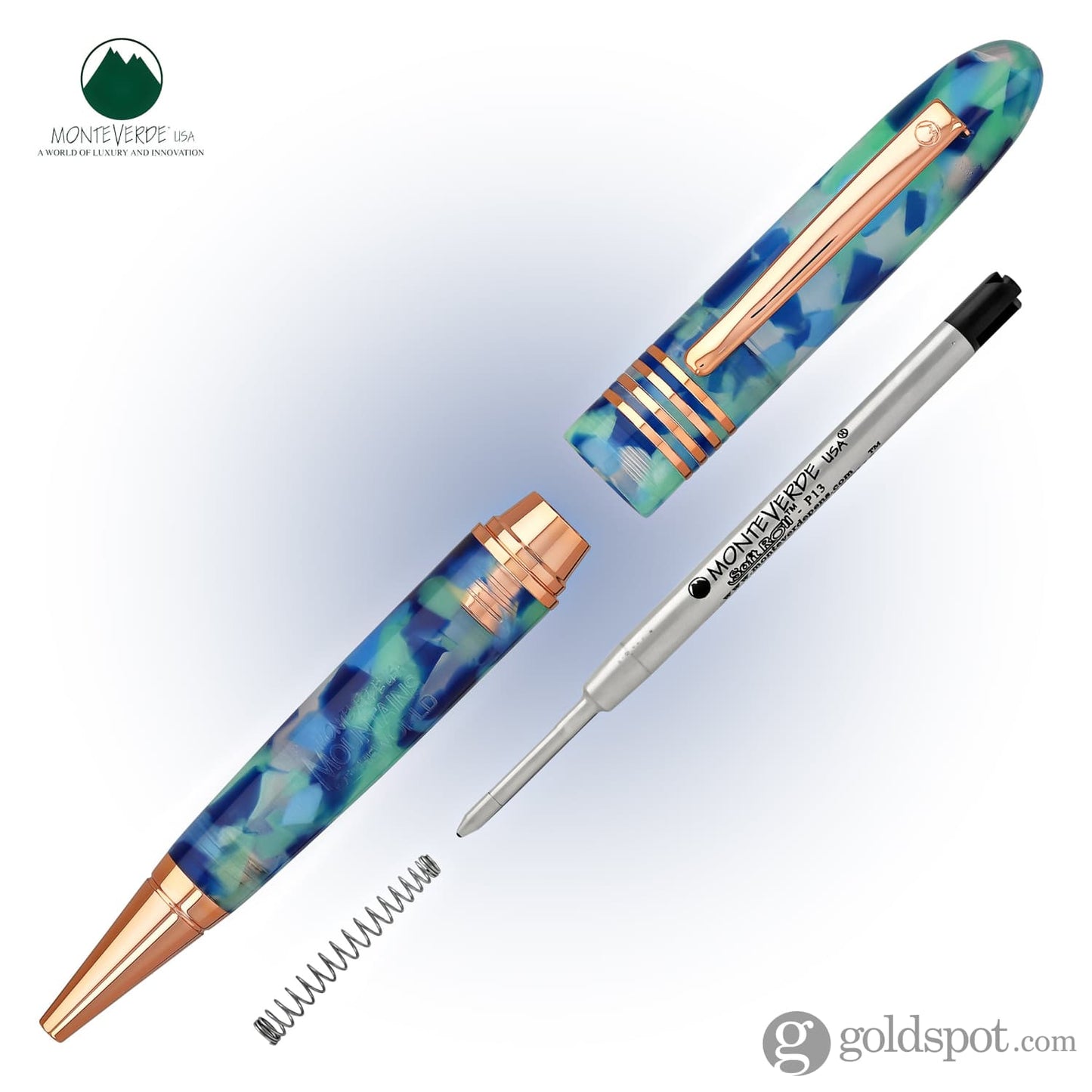 Monteverde Mountains of the World Ballpoint Pen in Blue Ballpoint Pen