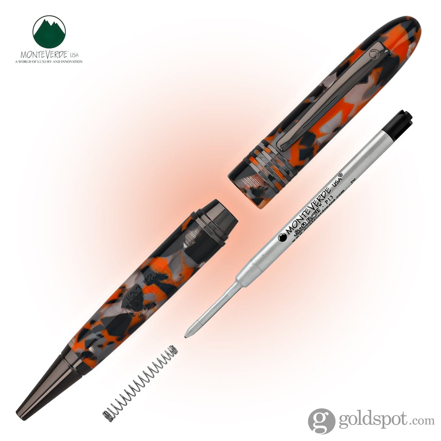 Monteverde Mountains of the World Ballpoint Pen in Orange Ballpoint Pen