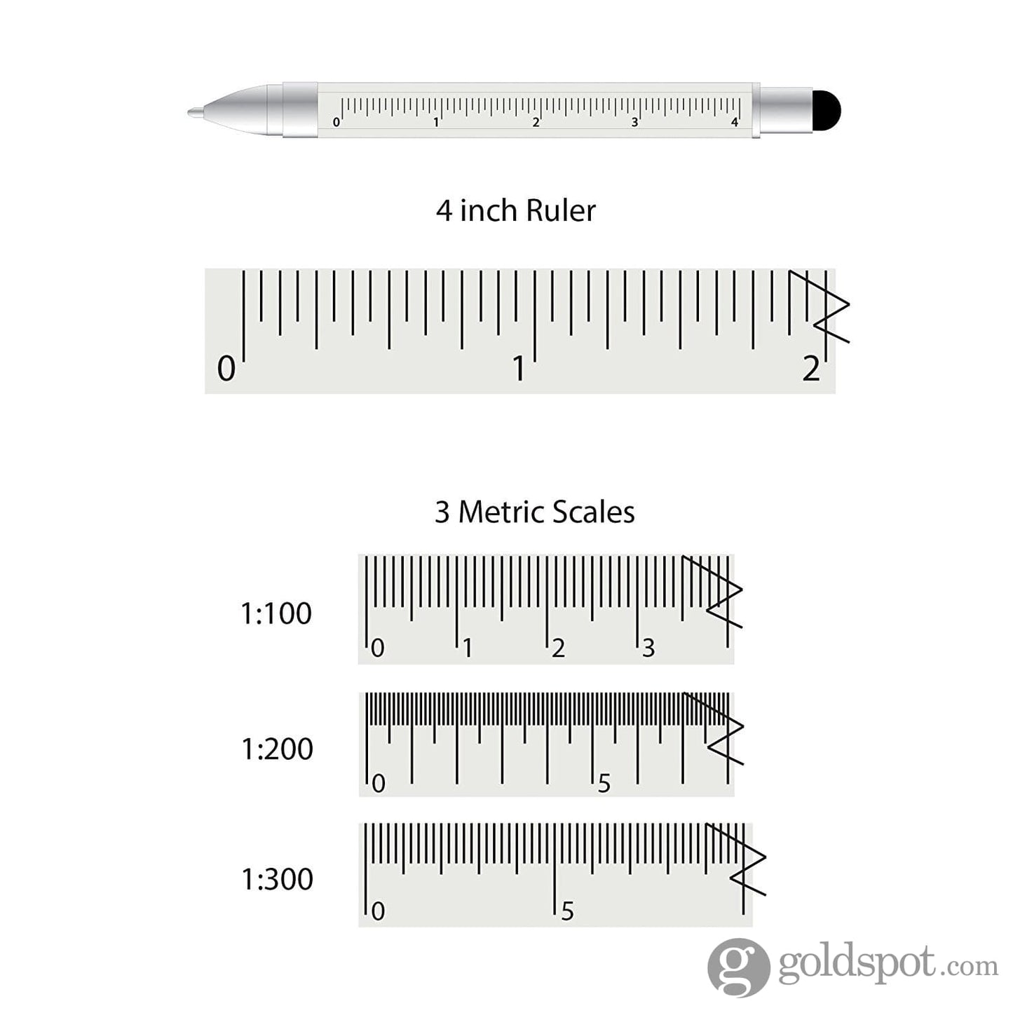 Monteverde One Touch Stylus Tool Ballpoint Pen in Silver Ballpoint Pen