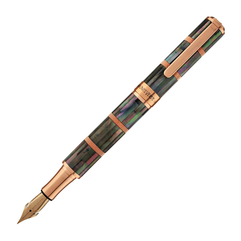Monteverde Regatta Black Mother of Pearl Fountain Pen in Rosegold - Limited Edition Fountain Pen