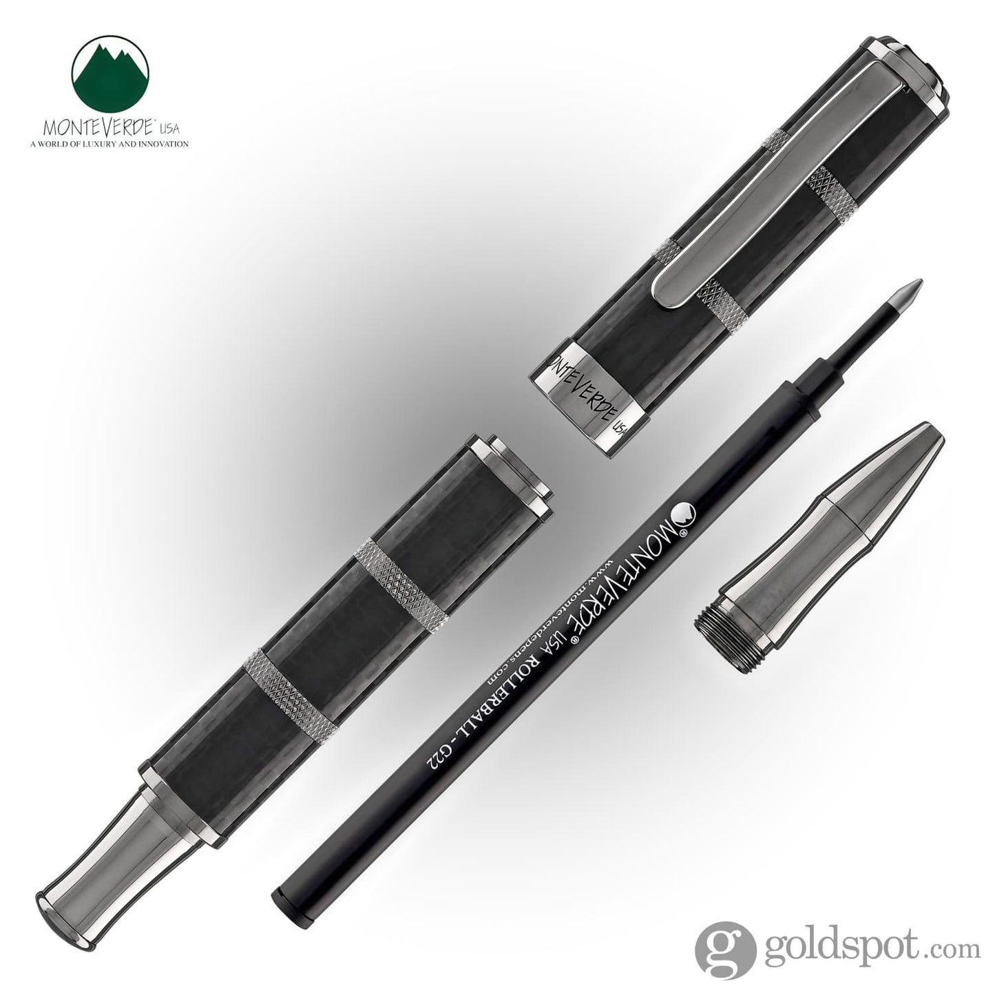 Monteverde Regatta Sport Rollerball Pen in Full Carbon Fiber Rollerball Pen