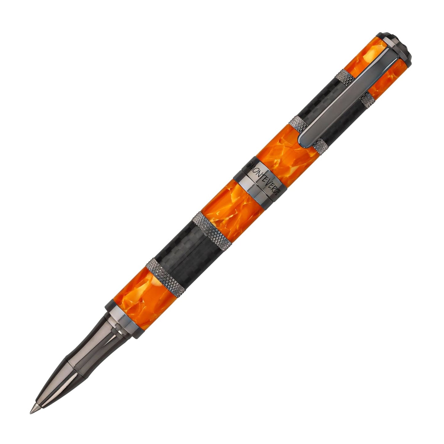 Monteverde Regatta Sport Rollerball Pen in Orange/Carbon Fiber Rollerball Pen