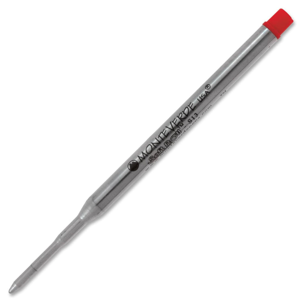 Monteverde Soft Roll Ballpoint Pen Refill in Red - Medium Point Ballpoint Pen Refill