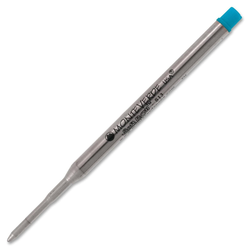 Monteverde Soft Roll Ballpoint Pen Refill in Turquoise - Medium Point Ballpoint Pen Refill