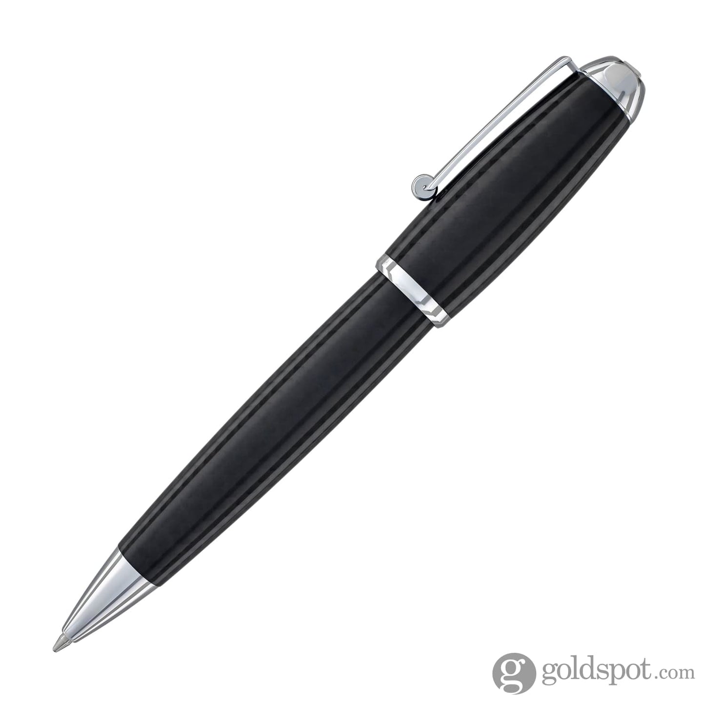 Monteverde Super Mega Ballpoint Pen in Carbon Fiber with Chrome Trim Ballpoint Pen