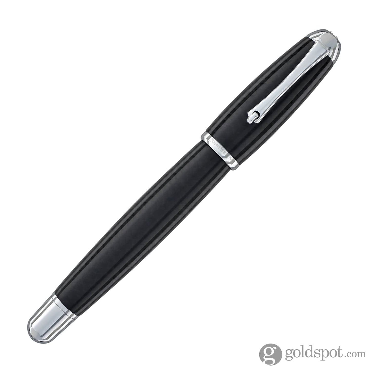 Monteverde Super Mega Fountain Pen in Carbon Fiber with Chrome Trim Fountain Pen
