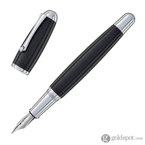 Monteverde Super Mega Carbon Fiber Rollerball Pen - Chrome Trim, Includes International Refills