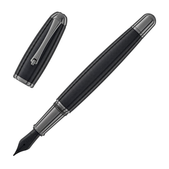 Monteverde Super Mega Fountain Pen in Carbon Fiber with Gunmetal Trim