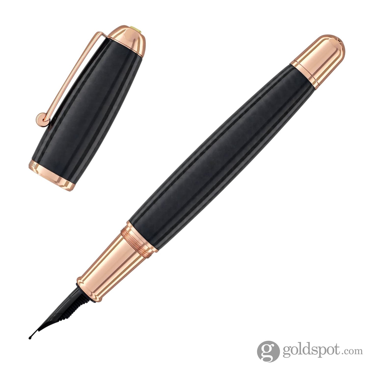 Monteverde Super Mega Fountain Pen in Carbon Fiber with Rosegold Trim Fountain Pen