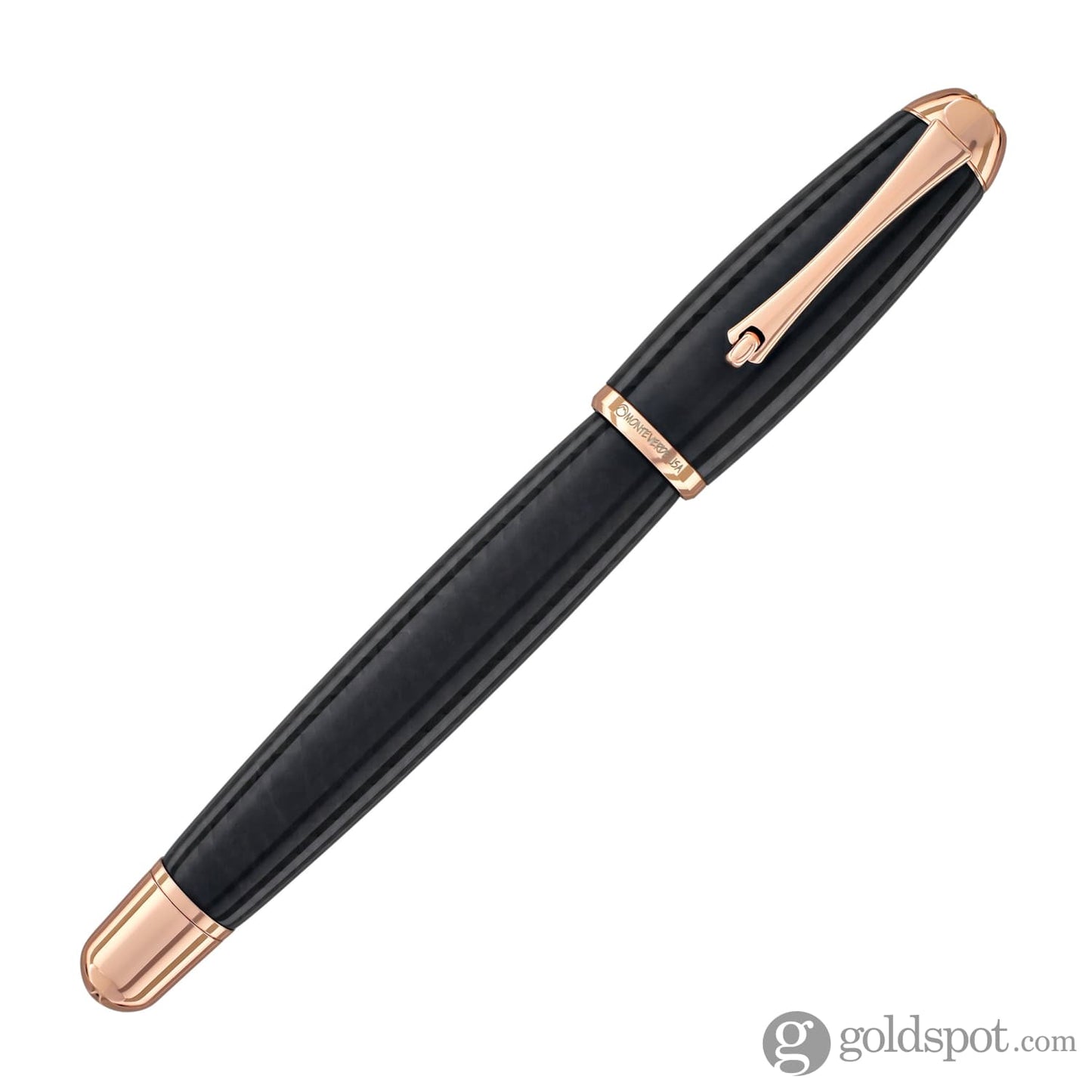 Monteverde Super Mega Fountain Pen in Carbon Fiber with Rosegold Trim Fountain Pen