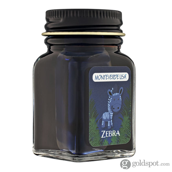 Monteverde USA Jungle Bottled Ink in Zebra (Blue) - 30mL Bottled Ink
