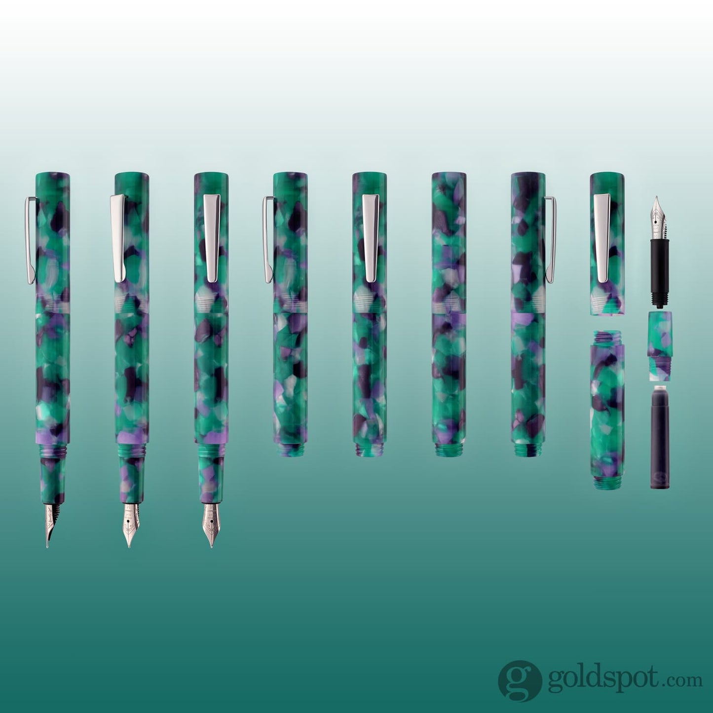 Monteverde USA MVP Fountain Pen in Green Abstracts Fountain Pen