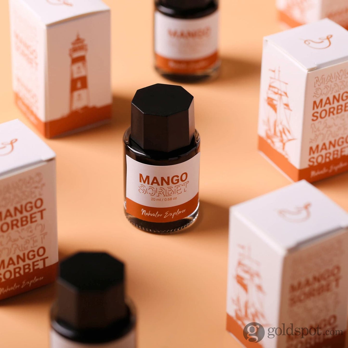 Nahvalur Explorer Bottled Ink in Mango Sorbet - 20mL Bottled Ink
