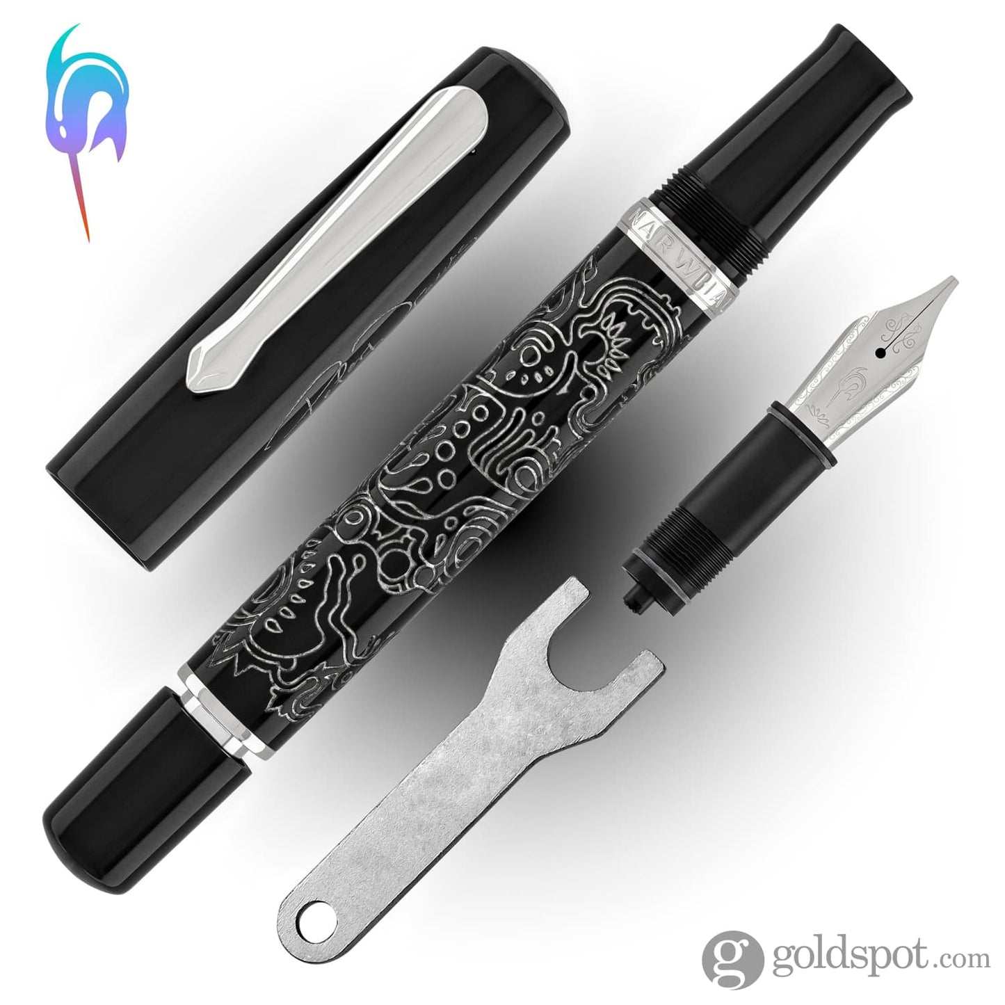 Nahvalur Original Fountain Pen - Peter Draws Artist Edition Silver Fountain Pen