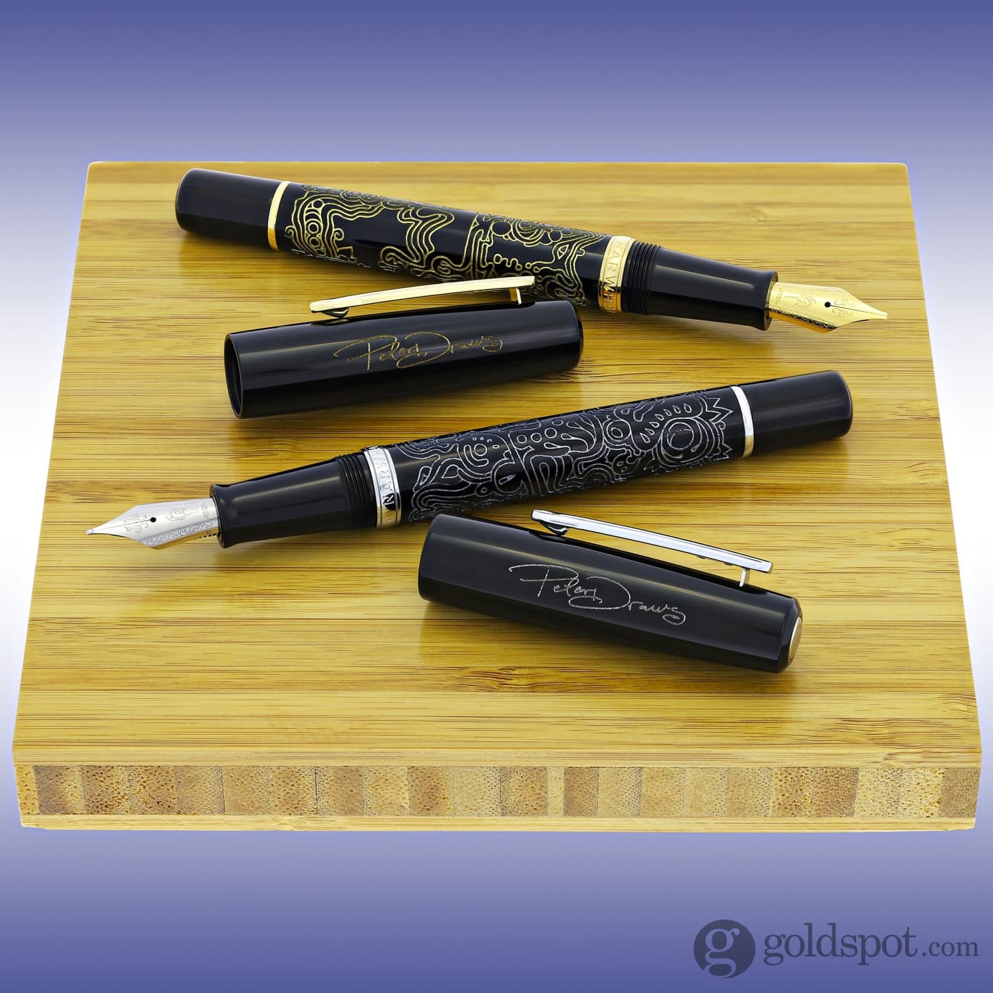 Nahvalur Original Fountain Pen - Peter Draws Artist Edition Silver Fountain Pen