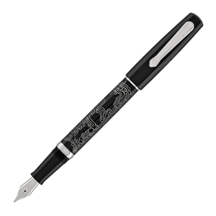 Nahvalur Original Fountain Pen - Peter Draws Artist Edition Silver Fountain Pen