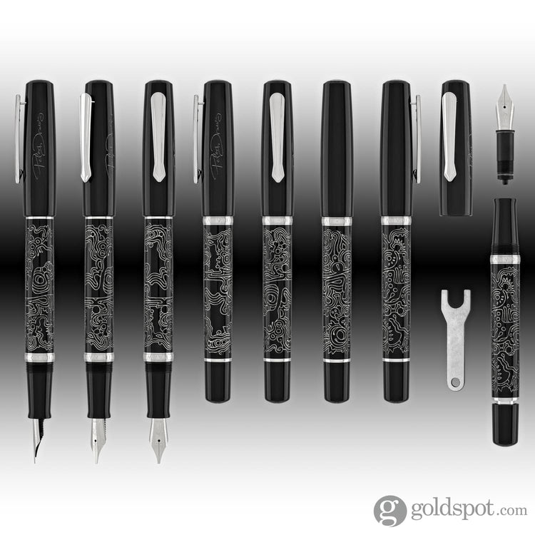 Nahvalur Original Fountain Pen - Peter Draws Artist Edition Silver Fountain Pen